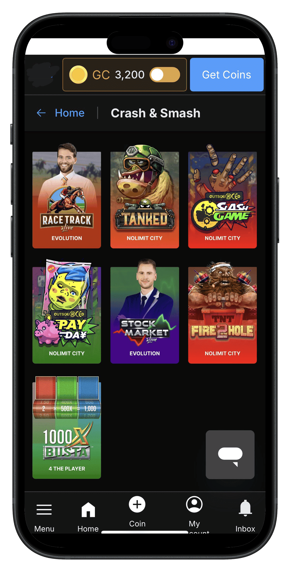 7E77 mobile app design—intuitive, modern, and effortless 7E77 app main screen showcasing clean, fast, and user-friendly menus